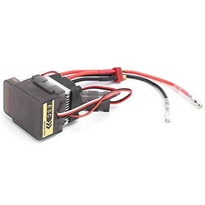 Dioche [320A TwoWay Brushed ESC with Brake and Cooling Fan - High Voltage Version for RC Cars and Boats - Durable Plastic & Aluminum Components Automatic Centering Control