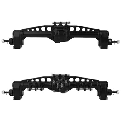CNC Metal Front and Rear Portal Axles for 1/10 RC Crawler Car Axial SCX10 III AXI03006 AXI03007 Wrangler JL AR45 Axle Upgrade Part (Black) - color: Black