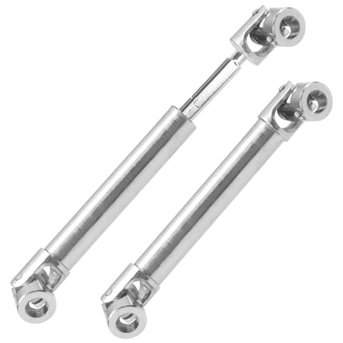 2Pcs Vgoohobby 2mm 3mm 4mm Metal RC Drive Shaft CVD Driveshaft Compatible with WLtoys Axial MN Model WPL Tamiya 1/24 1/18 1/16 1/14 1/12 RC Military Crawler Car Tractor Truck (60-80mm 4-4) - color: 60-80mm 4-4