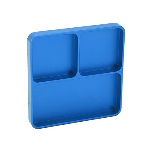 RC Model Repair Screw Tray, Magnetic Tool Tray for RC Car Maintenance, CNC Aluminum Alloy Organizer with Magnetic Pads for Remote Control Vehicles Aircraft Helicopters (Blue) - color: Blue