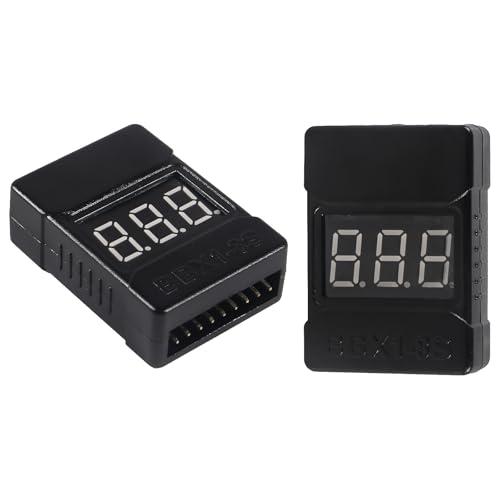 6pcs RC 1-8S Battery Tester Monitor LiPo Battery Checker Low Voltage Buzzer Alarm with LED Indicator