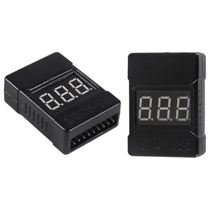 6pcs RC 1-8S Battery Tester Monitor LiPo Battery Checker Low Voltage Buzzer Alarm with LED Indicator