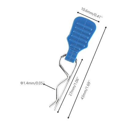 50 Pieces 1.4mm Universal RC Body Clips with Pull Tabs Car Clips RTR Clip Pins H165 Assembly Spare Parts for 1:8 1:10 1:12 Scale Redcat HPI Himoto HSP Exceed RC Car Parts Truck Buggy(Blue) - color: 1.4mm