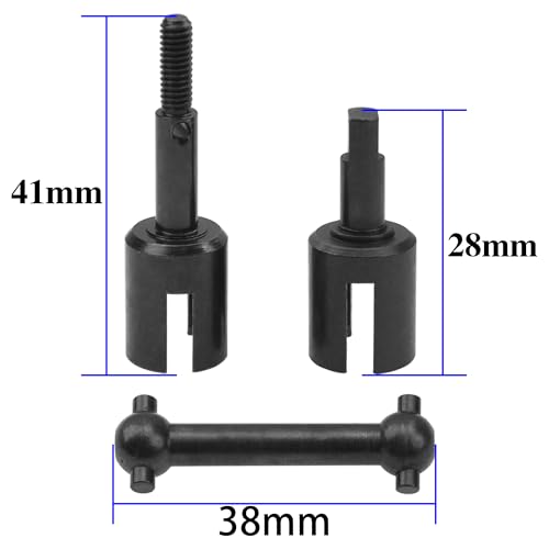 Steel RC Drive Shaft Dogbone Diff Joint Wheel Stub Axle Compatible with Tamiya TT01 TT02 RC Car