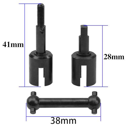 Steel RC Drive Shaft Dogbone Diff Joint Wheel Stub Axle Compatible with Tamiya TT01 TT02 RC Car