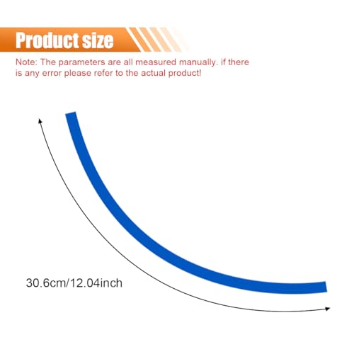 16PCS 17''-19'' Reflective Wheel Rim Stripe Decal Sticker, Vinyl Anti-Scratch Night Safety Warning Stripe Sticker, Water-Resistant Vehicle Exterior Tire Body Decal for Car Bicycle (Blue) - color: Blue