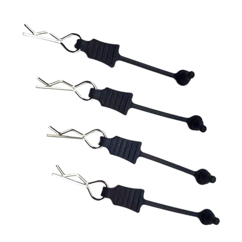4X RC Shell Pin with Pull Tabs RC Body Clips Pins Body Clip R Type Pin for RC Hobby Car Vehicles Model Crawler Trucks