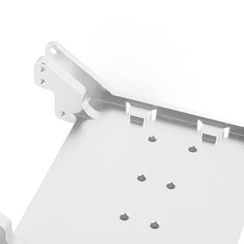 Alomejor RC Car Chassis Skid Plate, Aluminum Alloy Lightweight High Strength Erosion with Multiple Mounting Holes Low Center of Gravity Design, for RR10 1/10 RC Car (Silver)