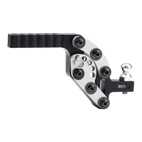 DJX 1/10 RC Trailer Hitch Adjustable Tow Hook Hitch Receiver for Axial 90046 SCX10 TRX4 Redcat Gen7 Gen8 Etc 1/10 RC Crawler Car Upgrade Accessories (Silver) - color: Silver