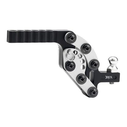 DJX 1/10 RC Trailer Hitch Adjustable Tow Hook Hitch Receiver for Axial 90046 SCX10 TRX4 Redcat Gen7 Gen8 Etc 1/10 RC Crawler Car Upgrade Accessories (Silver) - color: Silver