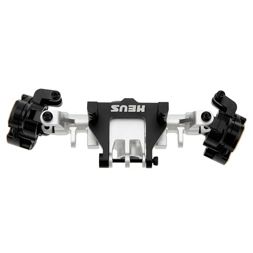 MEUS RACING Ascent 18 Axle Housing with Diff Covers and Steering Knuckles for for Redcat Ascent-18 Apex Upgrades 1/18 RC Crawler (Silver) - color: Silver