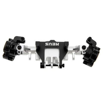 MEUS RACING Ascent 18 Axle Housing with Diff Covers and Steering Knuckles for for Redcat Ascent-18 Apex Upgrades 1/18 RC Crawler (Silver) - color: Silver