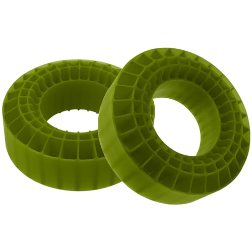 4Pcs Vgoohobby Silicone Rubber Insert Foam 1.9 Tire Inserts Foam Fit for 1.9 Crawler Tires Compatible with SCX10 TRX4 1/10 RC Crawler Car (Green) - color: Green