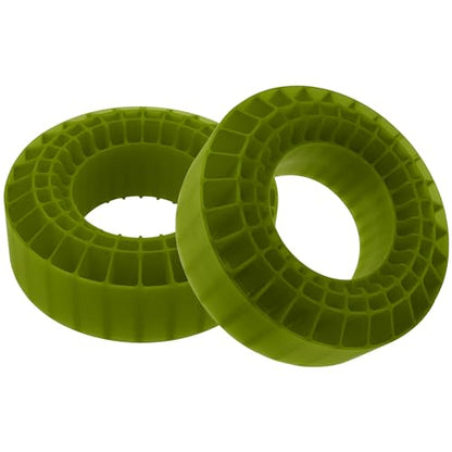 4Pcs Vgoohobby Silicone Rubber Insert Foam 1.9 Tire Inserts Foam Fit for 1.9 Crawler Tires Compatible with SCX10 TRX4 1/10 RC Crawler Car (Green) - color: Green