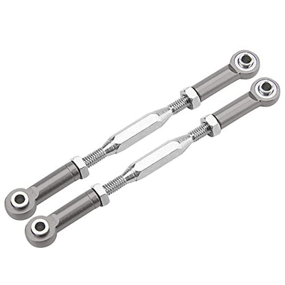 Aluminium Alloy Steering Linkage Rods High Performance CNC Machined Precision Steering Rod Arms for Slash 1/10 Scale RC Truck Upgrade Parts (SLA013T Grey) - size: SLA013T Grey