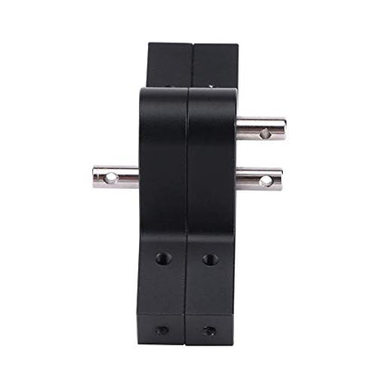 Metal Transfer Case for RC Crawlers, RC Gearbox Easy Install Anti-Rust Black for Axial SCX10, D90, D110 (1/10 Scale)