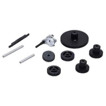 RC Repair Parts Compatible with FMS for FCX24 for FCX18 1/24 RC Crawler Car Upgrade Parts Metal Gearbox Transmission Gear Set Accessories