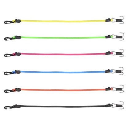 2pcs 280mm Elastic Strap Escape Rope Kinetic Winch Strap with Rescue Trailer Hook for 1/18 1/24 RC Crawler Car TRX4M High Trail SCX24 FCX24 (Blue) - color: Blue