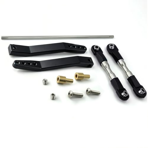 Metal Rear Sway Bar Anti-Roll Kit for 1/10 RC Rock Crawler (Black) - color: Black