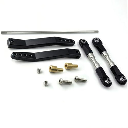 Metal Rear Sway Bar Anti-Roll Kit for 1/10 RC Rock Crawler (Black) - color: Black