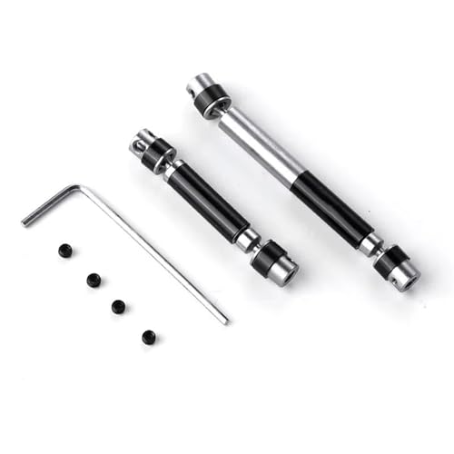 RC Parts Compatible with HOBBYPLUS CR-18P for Rock for TRX4 for Redcat 4WD 1/18 RC Crawler Car Parts 2pcs Metal Center Drive Shaft Set(Black) - color: Black
