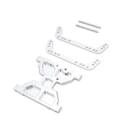 Aluminum Alloy Chassis Skid Plate Transmission Plate for 1/10 RC Crawler Axial Capra 1.9 Unlimited Trail Buggy UTB Currie F9 Upgrade Parts (Silver)