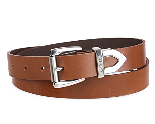 Levi's Women's Slim Casual Western Style Leather Jean Belt With Metal Tip – Regular & Plus Sizes - color: Tan Classic, size: 1X