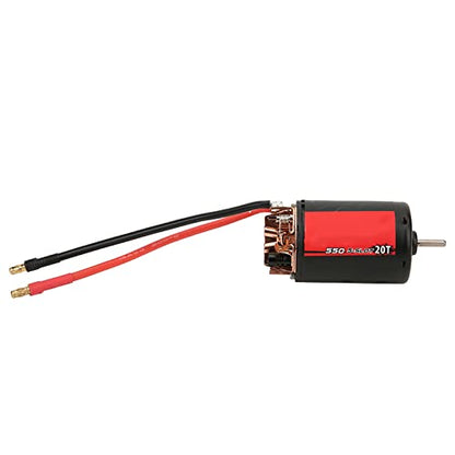 5-Slot 550 Brushed Motor 20T 0.50mm Wire High for /10 RC Crawler Replacement Accessory, Compatible with Axial Cars
