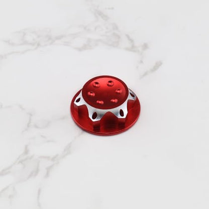 4Pcs RC Car 17mm Hex Wheel Nut Anti-Dust Cover Nut Replacement Fit for 1/8 RC Car Model RC Off-Road Truck Compatible with Redcat Compatible with E-Revo, Red - color: Red