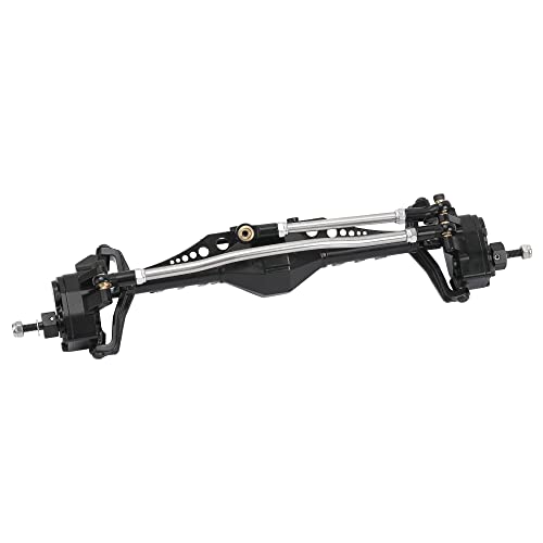 1/10 RC Car Aluminum Alloy Front Portal Axle Assemble for Capra 1.9 UTB AXI03004 RC Crawler Upgrades (Black) - color: Black