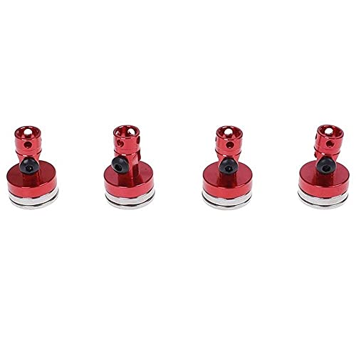 Replacement Part For 4pcs Magnetic Stealth Invisible Body Post Mount Contact Shell Column + Clips For 1/10 RC Drift Car - (Color: Red)