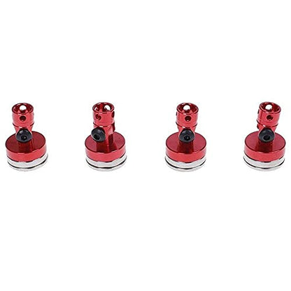 Replacement Part For 4pcs Magnetic Stealth Invisible Body Post Mount Contact Shell Column + Clips For 1/10 RC Drift Car - (Color: Red)