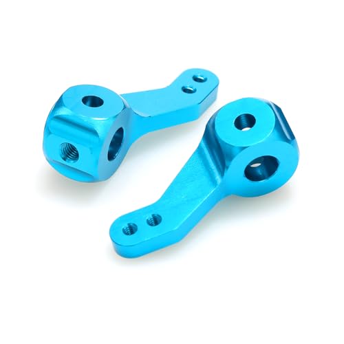 RC Car Steering Cup for Tamiya CW-01 Lunch Box Metal Steering Arms Knuckle Cup with Axle Upgrade Parts (Blue) - color: Blue