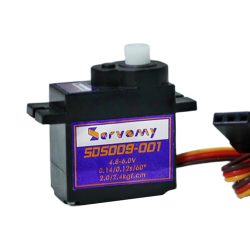 SDS009-001 - 9G Digital Servo High Torque Plastic Gear, 4.8-6.0V 180° 21T Horn, Replacement for SG90/MG90S/ES08MD, RC Cars Drones Arduino - color: Blank (9g, Plastic Gear)
