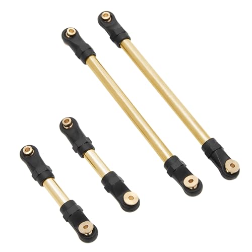 MEUS Racing SCX24 Links High Clearance Chassis Links & Steering Links Set for Axial 1/24 SCX24 Deadbolt AXI90081 B17 AXI00004 RC Crawler (Brass) - color: Brass