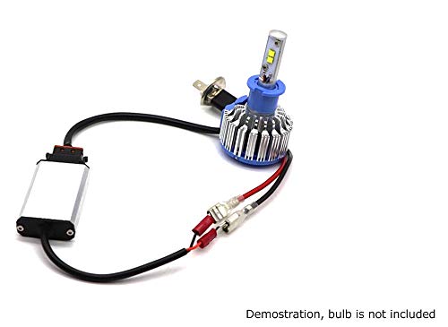 iJDMTOY OEM H3 Socket/Adapter Wires Compatible with Aftermarket Light Bulb Upgrade Installation Use