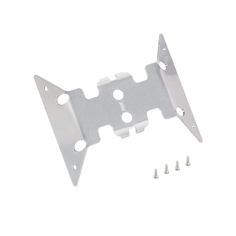 KYX Racing Stainless Steel Chassis Protective Plate Skid Plate Guard Upgrades Accessories for 1/24 RC Crawler Car Axial AX24