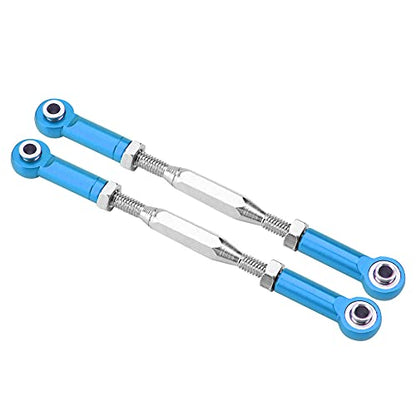 Al - Alloy Steering Linkage Rods, CNC Precision Machined & Anodized Surface Treatment, Durable and Easy Install Remove RC Accessories for Slash 1/10 RC Truck (SLA013B Blue)