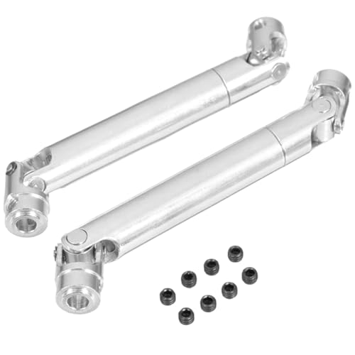 2Pack ShareGoo Universal Stainless Steel Centre Drive Shaft Dogbone 110mm-155mm Upgrade Compatible with Tamiya RC4WD D90 SCX10 SCX0016 Off-Road RC Crawlers Car