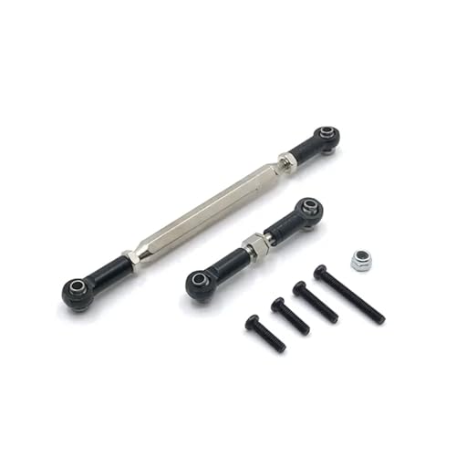 RC Repair Parts Compatible with MN D90 D99 for MN-90 FJ-45 1/12 RC Car Crawler Metal Adjustable Steering Linkage Servo Link Pull Rod Turnbuckle(Black) - size: Black