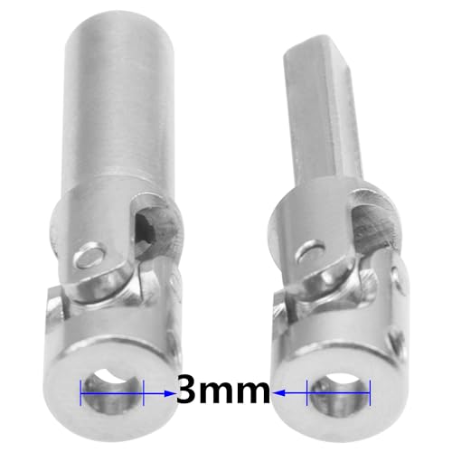2Pcs Vgoohobby 2mm 3mm 4mm Metal RC Drive Shaft CVD Driveshaft Compatible with WLtoys Axial MN Model WPL Tamiya 1/24 1/18 1/16 1/14 1/12 RC Military Crawler Car Tractor Truck (42-55mm 3-3) - color: 42-55mm 3-3