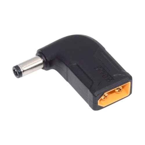 chenyang XT60 to DC Adapter,DC 5.5x2.1mm Male to XT60 Male 90 Degree Right Angled Bidirectional Charging Conversion Adapter for Aircraft Model/Car Model/Remote Control Toy/Battery Charger - style: DC Male to XT60 Male Right Angled