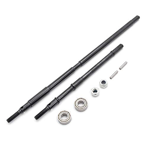 LCX Racing 1/10th RC Crawler Car AR60 OCP Hard Steel Rear Axle Drive Shaft Dogbone Straight Shaft for Axial Wraith RR10 SMT10, Upgrades Parts Accessories