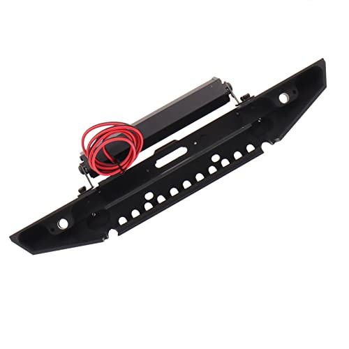 Metal Front Bumper with LED Light RC Winch Mount Seat Compatible with Traxxas TRX-4 TRX4 Axial SCX10 90046 90047 RC4WD D90 TF2 1/10 RC Crawler Car Upgrade Part