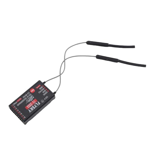 Hylukono Flysky FS-SR8A 8CH Receiver with Dual Antenna, 2.4GHz ANT Remote Control Receiver Protocol for FS-ST8 RC Transmitter Remote Control Airplanes, Helicopters, Cars, Boats, and Robotics