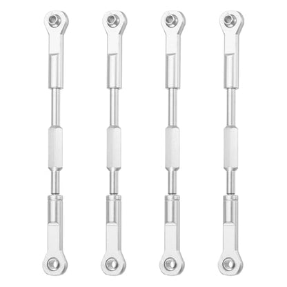 MECCANIXITY 4 Pcs Steering Servo Turnbuckle Rod RC Aluminum Alloy Linkages for HSP 1/10 94123 On-Road RC Car (Silver Tone, 96mm) - color: Silver Tone, size: 96mm