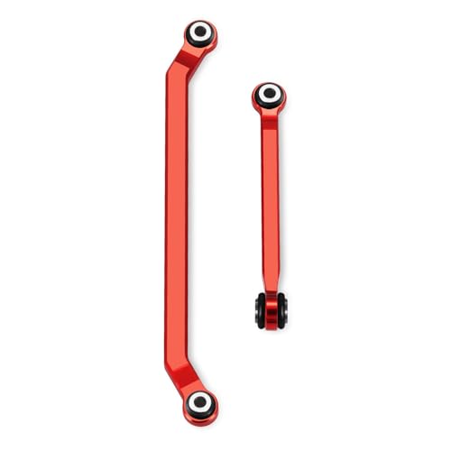 Ascent-18 High Clearance Body Chassis Links - CNC Aluminum Linkage with Steering Link Set for 1/18 RC Crawler Redcat Ascent-18 Upgrades Parts (Red) - color: Red