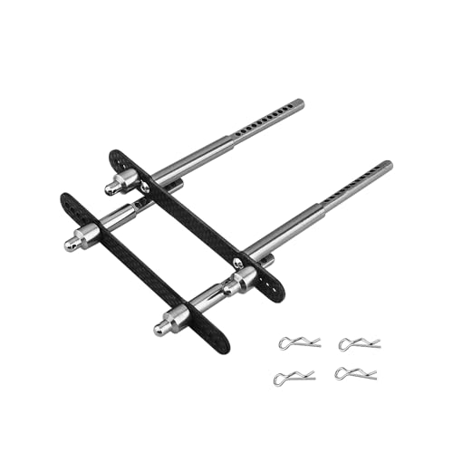 Body Post Mounts Metal Front and Rear Shell Column for Axial SCX10 II 90046 90047 1/10 RC Crawler Car Upgrade Parts (Gray) - color: Gray