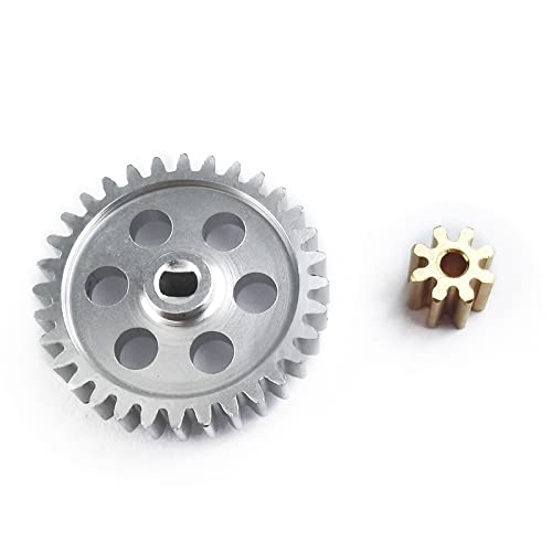 0.5M Transmission Gear 32T & 8T Metal Spur Gear Set for 1/24 Axial SCX24 90081 C10 AXI00002 AXI00004 AXI00005 AXI00006 RC Car