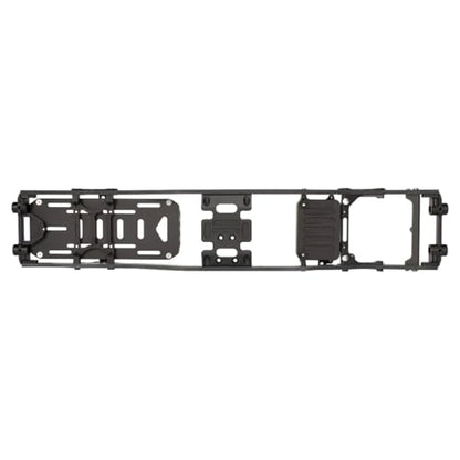 SCX10 Chassis Set for 1/10 RC Crawler w/Carbon Fiber Rails Metal Brace Skid Plate Adjustable Shock Mount Radio Box Battery Tray (Black Set) - color: Black Set